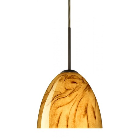 Besa Lighting Besa Sasha LED Pendant 1Bt Halva Bronze 1x9W LED 1BT-7572HV-LED-BR